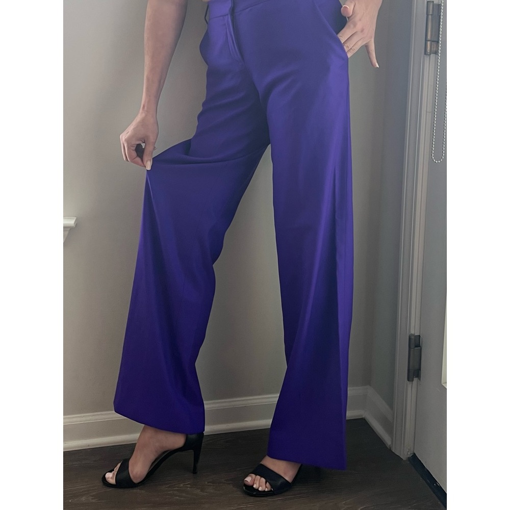 Gianni Versace Vintage Purple high waist wide leg trousers pants-💜